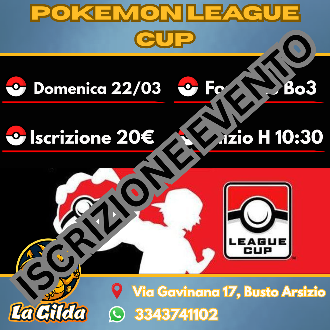 ISCRIZIONE League Cup 22 Marzo 2026