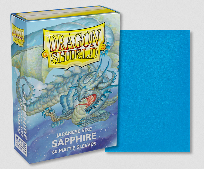 Dragon Shield - 60 Sleeves Matte Sapphire Japanese Size