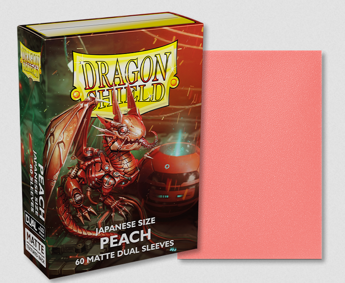 Dragon Shield - 60 Matte Dual Sleeves Peach Japanese Size