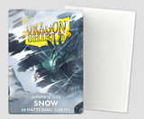 Dragon Shield - 60 Matte Dual Sleeves Snow Japanese Size Dragon Shield - 60 Matte Dual Sleeves Snow Japanese Size