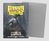 Dragon Shield - 60 Matte Dual Sleeves Justice Japanese Size Dragon Shield - 60 Matte Dual Sleeves Justice Japanese Size