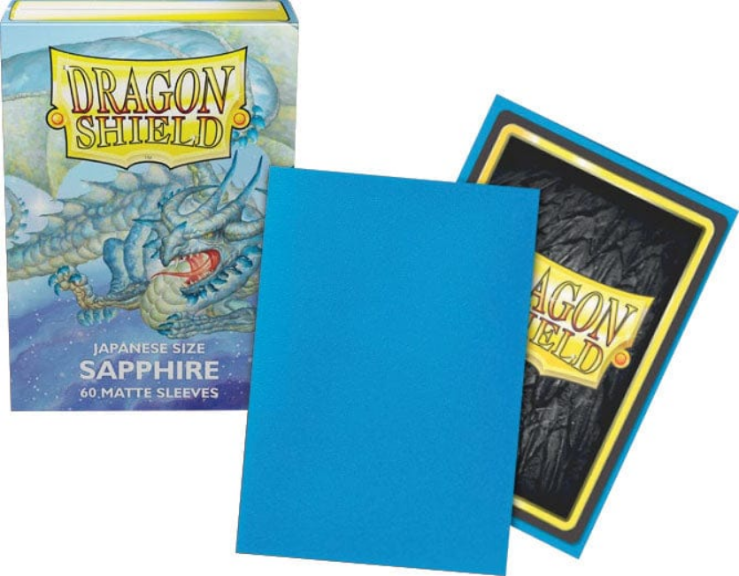 Dragon Shield - 60 Sleeves Matte Sapphire Japanese Size