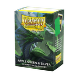 Dragon Shield - 100 Dual Sleeves Apple Green & Silver - Standard Size Dragon Shield - 100 Dual Sleeves Apple Green & Silver - Standard Size