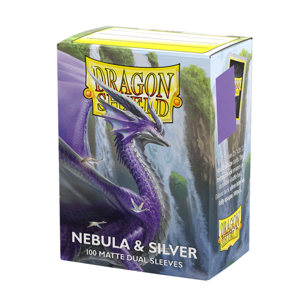 Dragon Shield - 100 Dual Sleeves Nebula & Silver - Standard Size