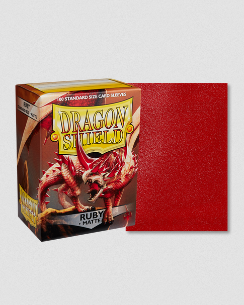 Dragon Shield - 100 Sleeves Matte Ruby Standard Size