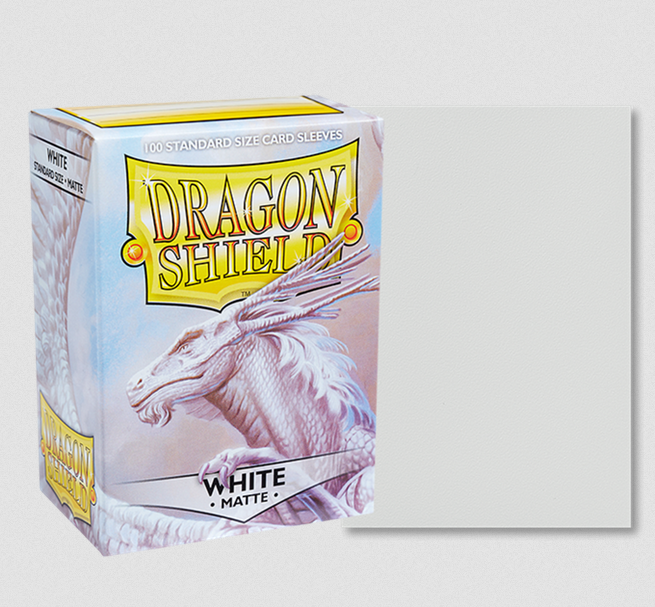 Dragon Shield - 100 Sleeves Matte White Standard Size