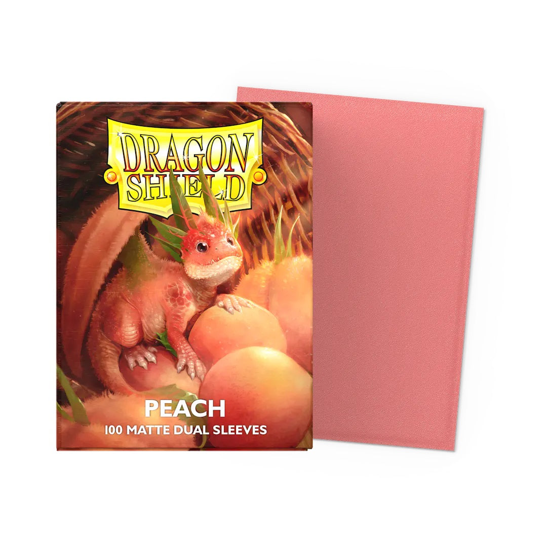 Dragon Shield - 100 Matte Dual Sleeves Peach Standard Size