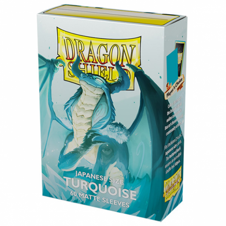 Dragon Shield - 60 Sleeves Matte Turquoise Japanese Size
