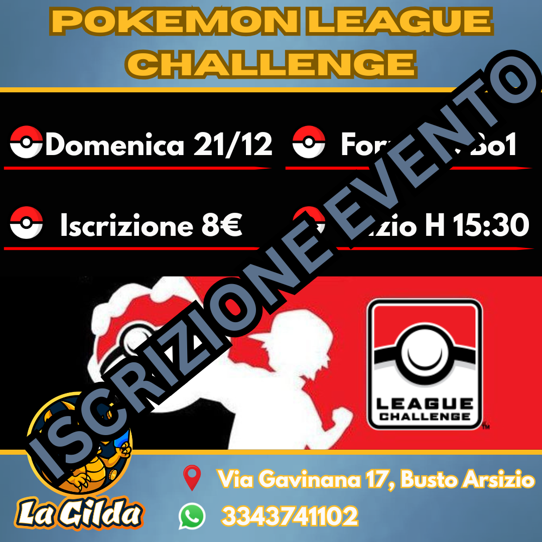 Iscrizione evento League Challenge - Domenica 21 Dicembre 2025