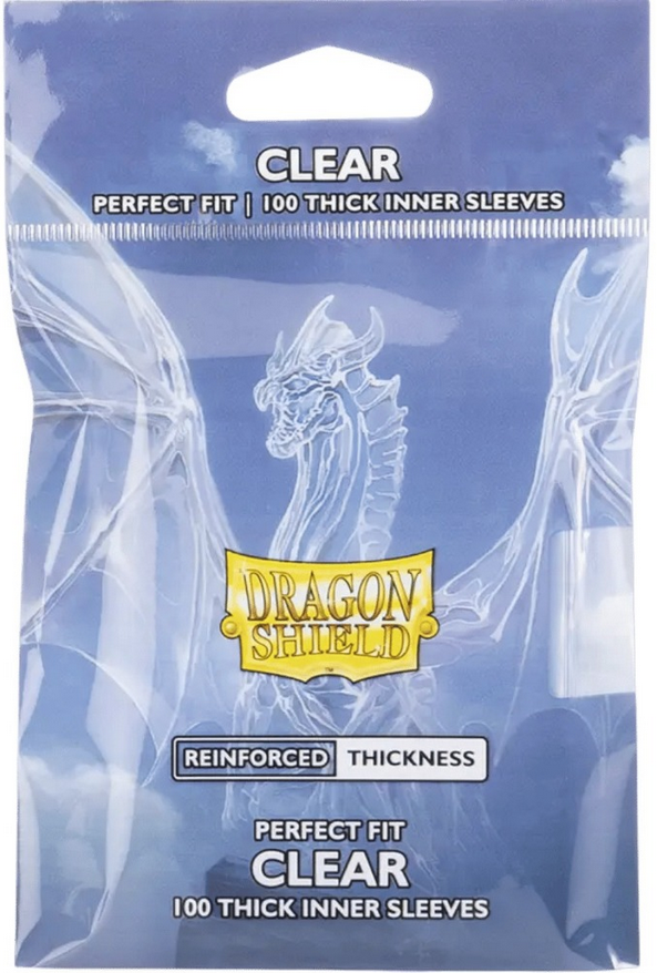 Dragon Shield - Thick Inner Sleeves Perfect Fit Clear (100) Standard Size
