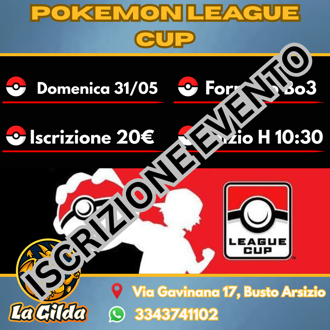 ISCRIZIONE League Cup Domenica 31 maggio 2026