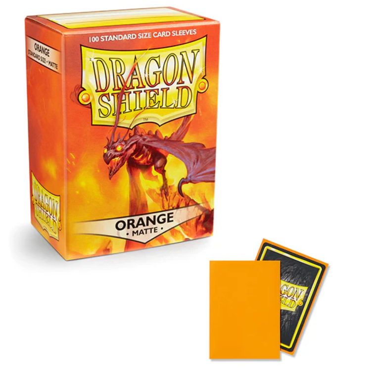 Dragon Shield - 100 Sleeves Matte Orange Standard Size