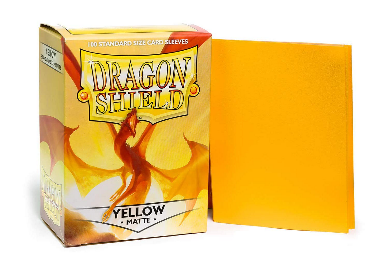 Dragon Shield - 100 Sleeves Matte Yellow Standard Size