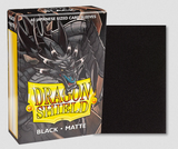 Dragon Shield - 60 Sleeves Matte Black Japanese Size