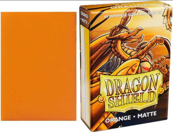 Dragon Shield - 60 Sleeves Matte Orange Japanese Size