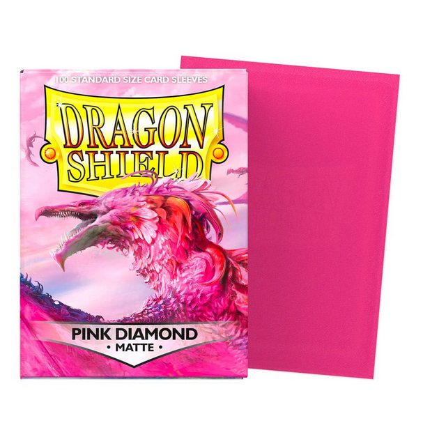 Dragon Shield - 100 Sleeves Matte Pink Diamond Standard Size