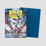Dragon Shield - 100 Dual Sleeves Cobalt & Silver - Standard Size