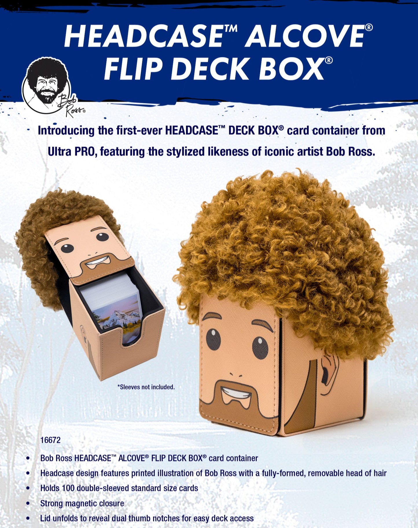 PREORDINE - Ultra Pro - Bob Ross Headcase - Alcove Flip Deck Box